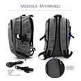 thumbnail image 4 of Mochila Antirobo Impermeable Puerto Usb Para Laptop,Color Gris Idea Nuova Mochila con seguridad en color Gris, 4 of 7