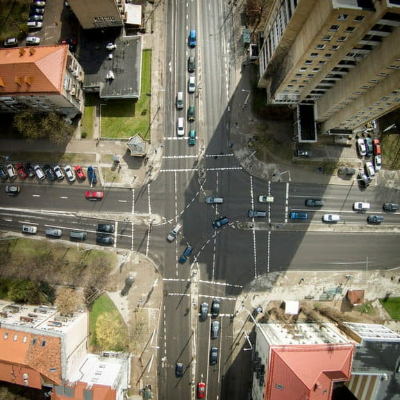 Marmont Hill "Intersection" by Karolis Janulis Painting Print on Wrapped Canvas