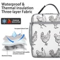 thumbnail image 2 of Rooster Insulated Lunch Bag Box Teen Reusable Lunch Tote Bag Lightweight Lunch Box Containers School Travel, 2 of 6