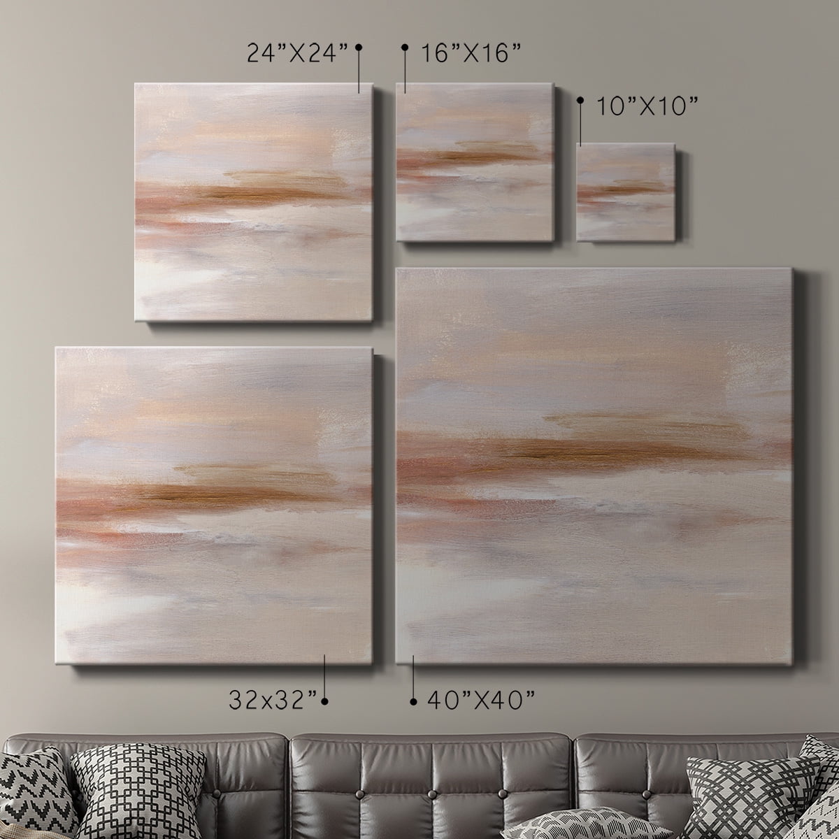 Wexford Home Golden Horizon II-Premium Gallery Wrapped Canvas, 40" x 40" - Ready to Hang