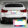 thumbnail image 4 of Sloboki Tie Dye Painting License Plate Frame Universal Aluminum Metal Car Tag Holders Cars Decor, 4 of 5