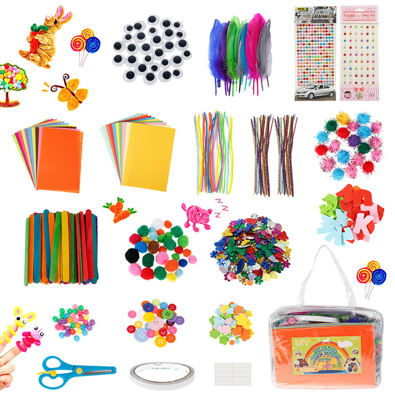  Craft Kits for Kids Ages 4-8, Art Craft Supplies Include Pipe  Cleaners, Pompoms - DIY Crafts Kit for Toddlers Age 5 6 7 8 9 10 Years Old  Girl and Boy Birthday Christmas Gift : Everything Else