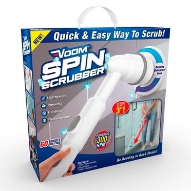 Voom® Spin Scrubber, Cordless Scrubbing Brush, Powerful, Heavy-Duty & All-Purpose Brushes, Rechargeable