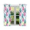 thumbnail image 2 of CADecor Colorful Chevron Window Kitchen Curtain, Tropical Pineapple Window Treatment Panel Curtains,26 x 39 inches,Set of 2, 2 of 3