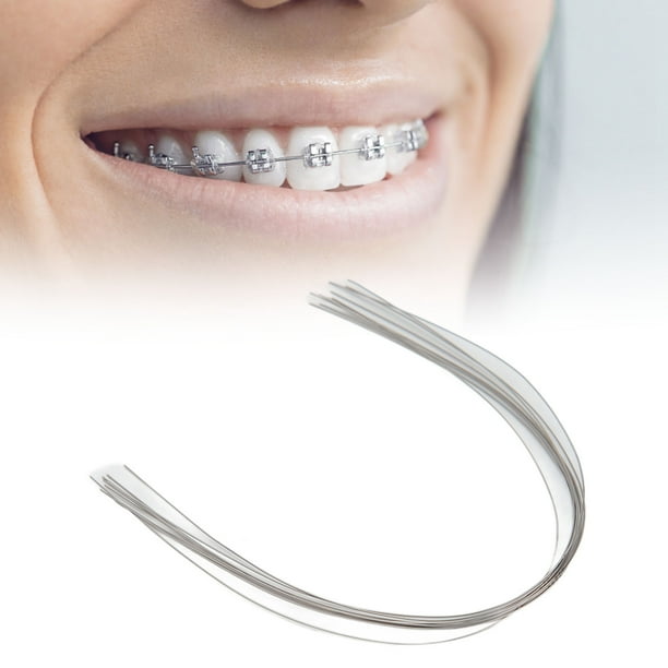 50 Dental Orthodontic Arch Wires - Stainless Steel Rectangular Ovoid Form (5 Packs)