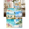 thumbnail image 2 of Burlap Table Runner 120 Inches Long, Summer Beach Lighthouse Sailing Non-Slip Kitchen Table Runners for Dining Room Everyday Use Party Table Decorations Retro Coconut Trees, 2 of 9