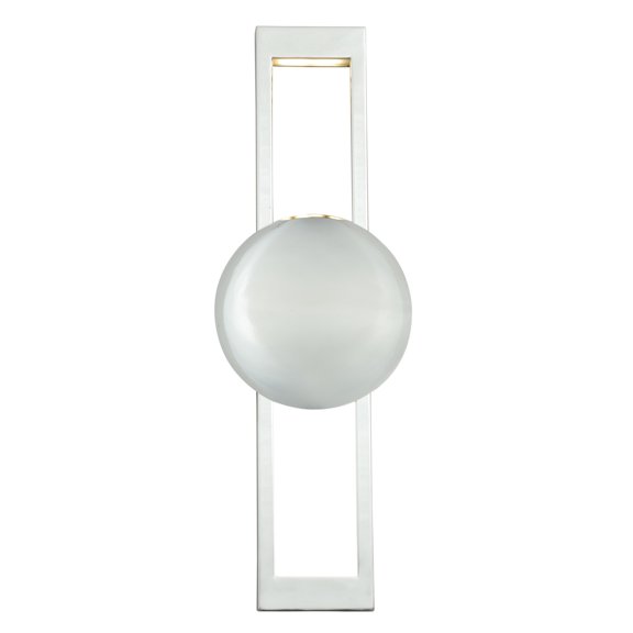 Aline 1 Light LED Polished Nickel Contemporary Flush Wall Sconce