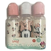 BABY BOTTLE SET 3 - GIRLS - DISNEY MINNIE MOUSE - VINTAGE PALE PINK - 9 BPA FREE