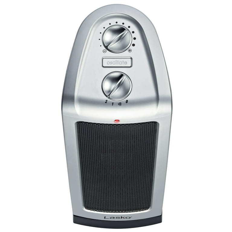 Lasko 1500W Oscillating Ceramic Tower Electric Space Heater with  Thermostat, 5307, Silver - Walmart.com
