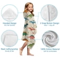 thumbnail image 7 of Beige Colorful Dinosaurs Pattern Hooded Bath Towel，50"x30" for Ages 3 To 12 Kids, Quick Dry Lightweight Soft Microfiber Hood Beach Towel Cover Up for Kids, 7 of 7