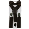thumbnail image 2 of SPRING PARK 2Pcs/Set 10 Solid Color Choice Kids Boy Girls Unisex Clip-on Y-Shape Elastic Suspenders Bowtie, 2 of 2