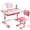 Pink_2, variant on Xinwanna Kids Table and Chairs Set, Height Adjustable Children Study Desk Chair Set, Multifunctional Writing Desk Table with Drawer, Bookstand, Ergonomic Learning Drawing Table (Blue_14)