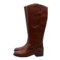 thumbnail image 5 of INC Womens Brown Round Toe Zip-Up Leather Boots 7.5, 5 of 13