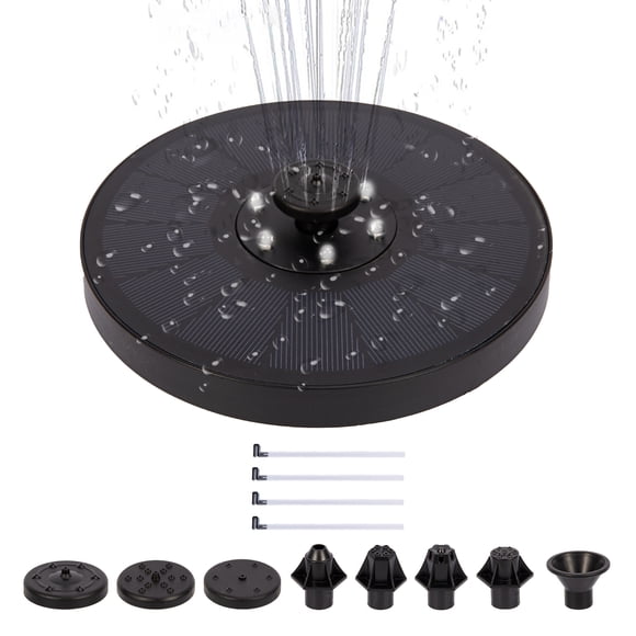 Solar Fountain Store Electricity With 6 Lamp Beads Model: Sp13d Solatec Solar Fountain
