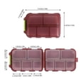 thumbnail image 2 of LILELIS 10 Compartiments de Rangement Portable pour Voyage, Conteneurs de Poche en Verre avec Couvercles, 2 of 3