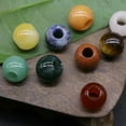 thumbnail image 2 of K-KED 50pcs 12mm Mixed Natural Stone Round Shape Big Hole-5mm Loose Beads for Bracelet-Amethyst, 2 of 9