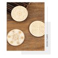 thumbnail image 5 of Sous-verres en Bois sous-Verres Lotus Ensemble de 10 10x10 cm Motif Géométrique, 5 of 5