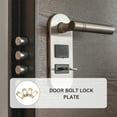thumbnail image 3 of Home Safety Security Door Lock Accessories Strike Plate Gold Stainless Steel 8 Pcs, 3 of 6