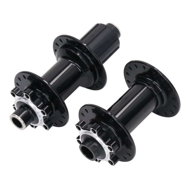 Buje de disco de bicicleta, 2 bujes de bicicleta, orificios de buje de bicicleta de metal negro, solución innovadora Jadeshay A