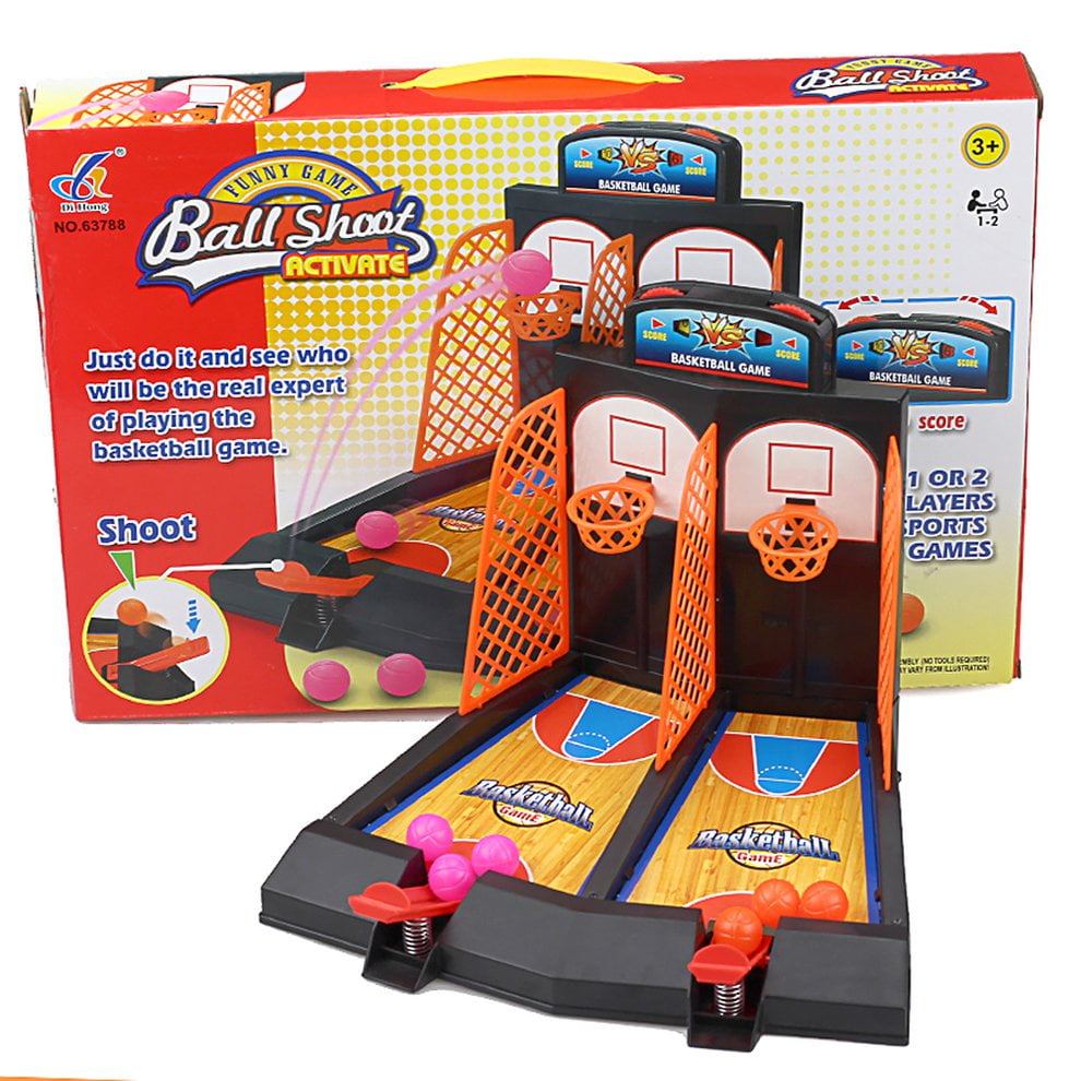 Children's Toys Double Desktop Catapult Basketball Table Toy Mini