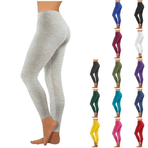 Rvasteizo Womens Yoga Legging Fashion Solid Span High Waist Ladies Yoga Pants