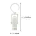 thumbnail image 2 of 10Pcs 360 Degree Rotatable Plastic Curtain Hooks Curtain Clips Coat Hooks, 2 of 10