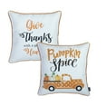 thumbnail image 2 of Fall Thanksgiving Decorative Throw Pillow Pumpkin Truck Set of 2, 2 of 5