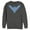 Charcoal Heather, variant on Men's Batman Nightwing Logo  Sweatshirt Black 2X Large