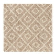 thumbnail image 3 of Unique Loom Trellis Shag Collection Area Rug - Ruth (4' Square Light Brown/Ivory), 3 of 11