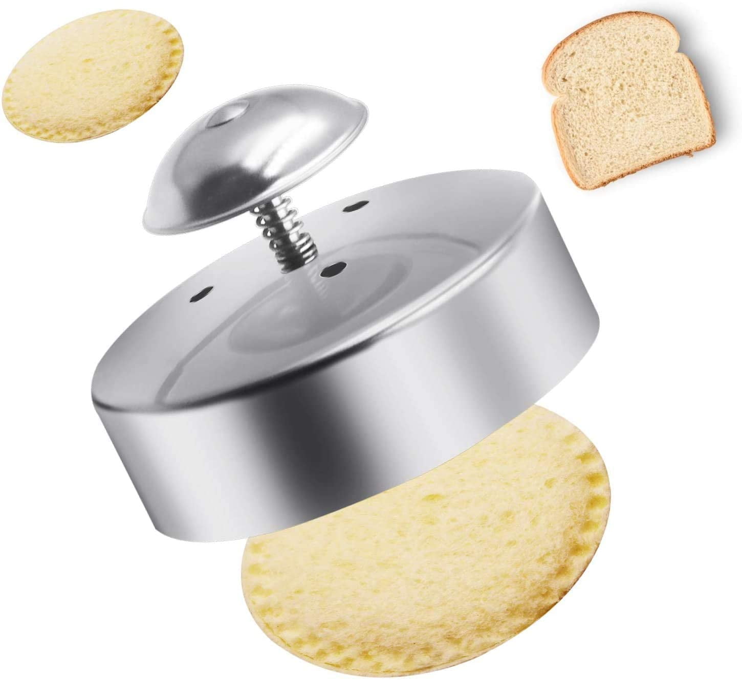 Sandwich Cutter and Sealer for Kids 3-1/2 Inch Stainless Steel Round Cutter New 