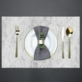 thumbnail image 3 of Stone Grain Marble Placemats Set of 4 Rectangle Table Mats Washable Heat-Resistant Place Mat for Kitchen Dining Table Decor Indoor Outdoor, 3 of 6