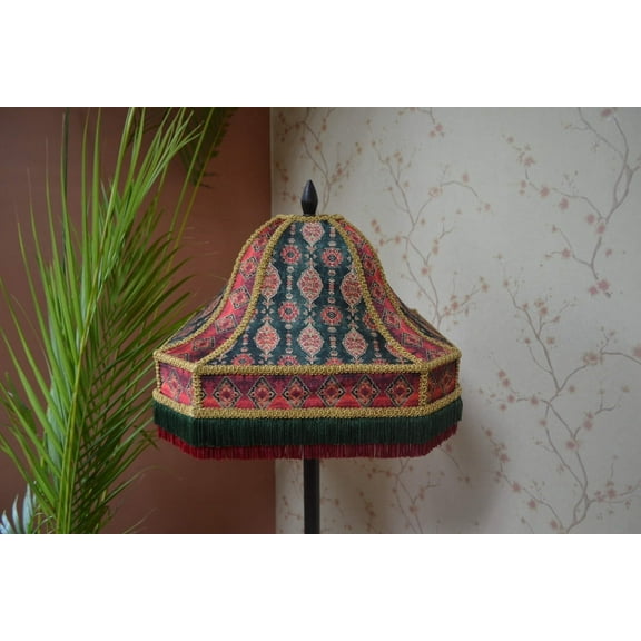 BespokeByNikita Victorian Multicolor Multi-Print Square Lampshade