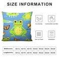 thumbnail image 5 of JEUXUS Cute Frog Queen Pillowcase for Hair and , with Hidden Zipper Pillow Case for Sofa Decor Bedroom, 5 of 5