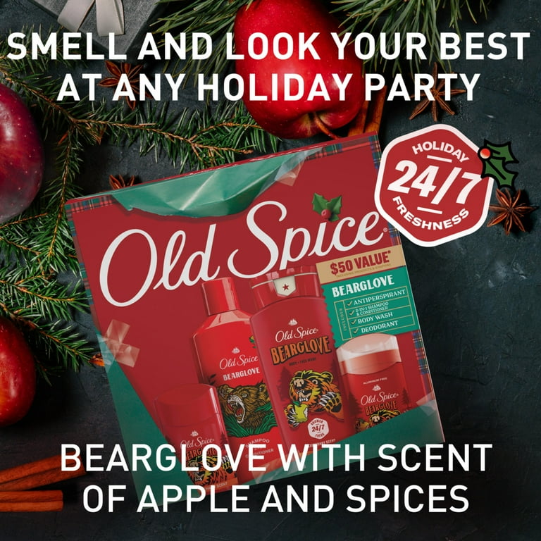 Old Spice Holiday Gift Box For Men, Bearglove Scent, Body Wash