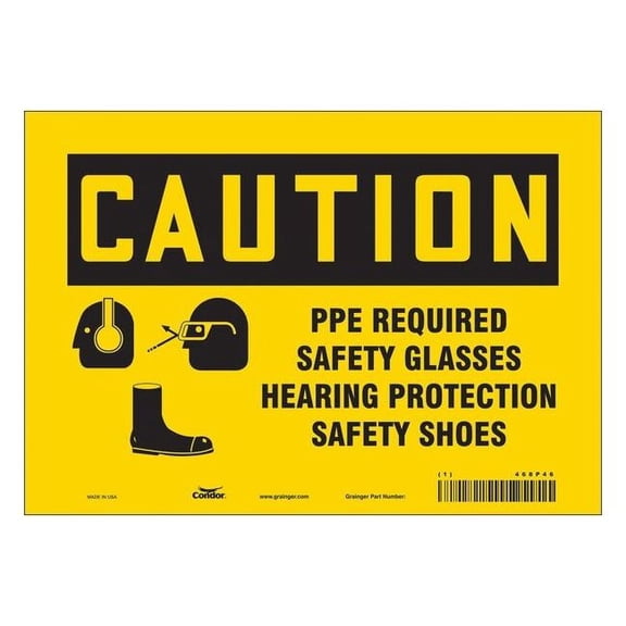 Condor Safety Sign,7 inx10 in,Vinyl 468P46