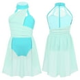 thumbnail image 6 of YEAHDOR Kids Girls Lyrical Contemporary Dance Leotard Dress Chiffon Ruched Modern Dance Costume, 6 of 6