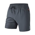 thumbnail image 1 of Pantalones cortos deportivos holgados para hombre: talla grande, seda helada de secado rápido, cintura elástica, poliéster, playa/aire libre, XS-XXL, 46-51 cm de largo, 1 of 7