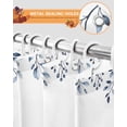 thumbnail image 5 of Fall Shower Curtain White Blue Pumpkin Bathroom Curtains with Hooks, Waterproof Fabric Floral Eucalyptus Leaves Thanksgiving Bath Shower Curtains Set for Bathroom Bathtubs Decor 36x72 Inch, 5 of 7