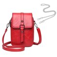 thumbnail image 1 of Laklulu Bolso bandolera pequeño de cuero para teléfono para mujer, bolso de hombro para teléfono móvil, tarjetero, teléfono móvil de hasta 6,5 pulgadas, tamaño de bolsa 20*13*6cm, 1 of 5