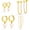4pc pearl hoop chain, variant on Pearl Earring Stacks for Women – Dainty 14K Gold Plated Hypoallergenic Hoop & Dangle Earrings Set