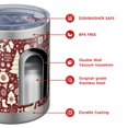 thumbnail image 4 of 12oz Tumblers Colorful Christmas Striped Pattern Vacuum Insulated Stainless Steel Travel Tumbler Cups Mug with Lid and Straw for Beer,Coffee,Beverages with Cleaning Brush for Cold & Hot Drinks, 4 of 5