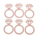 thumbnail image 1 of KAKOWELY 100 piezas de confeti decorativo con forma de anillo de diamantes para fiestas, bodas y lanzamientos de confeti., 1 of 5