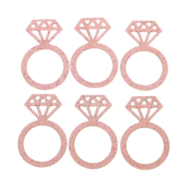 Shisuyan 100pcs Decorative Diamond Ring Confetti Party Throwing Confetti Wedding Confetti