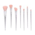thumbnail image 1 of Juegos De Brochas De Maquillaje De 7/10 Uds., Mango En Espiral, Brocha Suave Para Sombra De Ojos, Herramientas De Belleza Portátiles Para Todo Tipo De Piel Yuarrent CE008039-08, 1 of 6