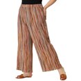 thumbnail image 2 of Pantalón De Salón De PierAncPaMujer, TalGrande, Estilo Boho Palazzo marrón 1X, 2 of 7