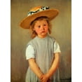 thumbnail image 2 of Cassatt, Mary 25x32 Gold Ornate Wood Framed with Double Matting Museum Art Print Titled - Child With Straw Hat, 2 of 4