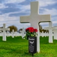 thumbnail image 4 of Geosar Father's Day Dad Cemetery Vases for Grave Metal Cemetery Grave Flower Vase Memorial Flower Holder with Spike Dad Floral Graveyard Decorations for Burial Ground Lawn Yard Funeral, 4 of 10