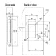 thumbnail image 3 of Cerradura de puerta invisible dormitorio silenciosa cerradura plana interior con manija antibloqueo, 3 of 9
