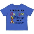 thumbnail image 3 of Inktastic I Wear an Autism Ribbon for My Brother Boys or Girls Toddler T-Shirt, 3 of 5