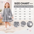 thumbnail image 7 of Aideaone Toddler Girls Long Sleeve Polo Dress with Matching Heart Crossbody Bag 2T-7T, 7 of 7